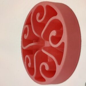 NEW Pink Slow Feeder Dog Bowl